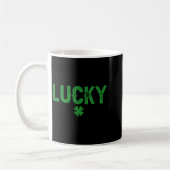 Lucky shamrock grappige st patricks dag koppels koffiemok (Links)