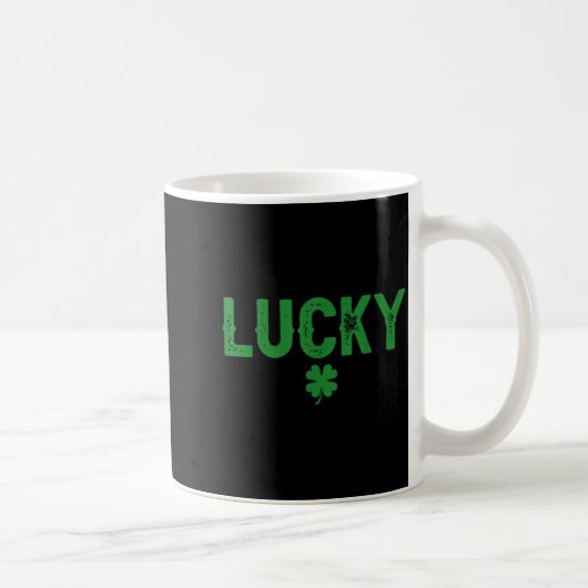 Lucky shamrock grappige st patricks dag koppels koffiemok (Rechts)