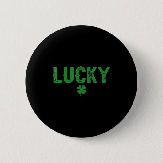 Lucky shamrock grappige St. Patrick's Day koppels Ronde Button 5,7 Cm (Voorkant)