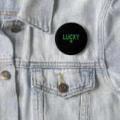 Lucky shamrock grappige St. Patrick's Day koppels Ronde Button 5,7 Cm (In situ)