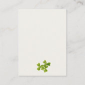 Lucky Shamrock Green Books for Baby shower Informatiekaartje (Achterkant)