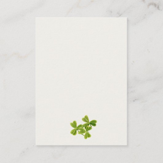 Lucky Shamrock Green Books for Baby shower Informatiekaartje (Achterkant)