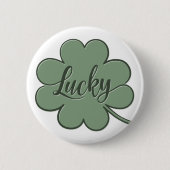 Lucky Shamrock Green - GraphicLoveShop Ronde Button 5,7 Cm (Voorkant)