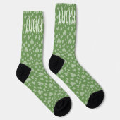 Lucky Shamrock Groene Persoonlijke Socks voor Papa Sokken (Rechts)