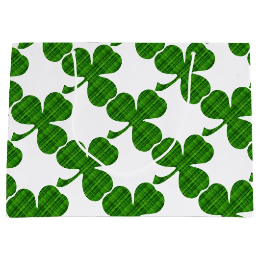 Lucky Shamrock Grote Geschenktas Large Cadeautasje (Voorkant)