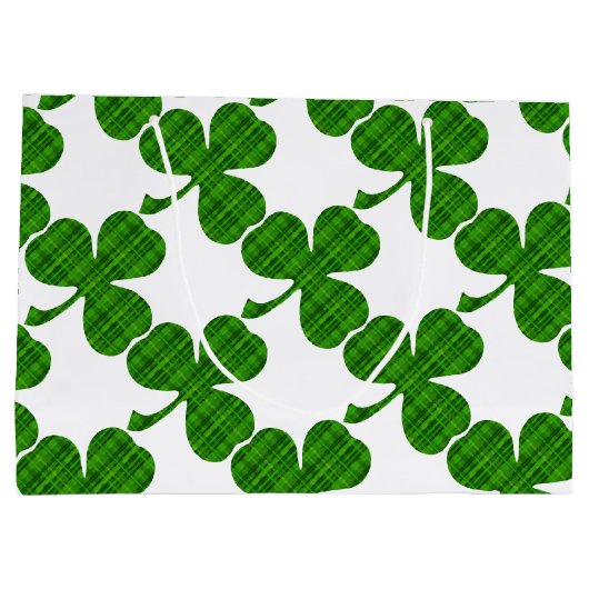 Lucky Shamrock Grote Geschenktas Large Cadeautasje (Achterkant)