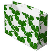 Lucky Shamrock Grote Geschenktas Large Cadeautasje (Achterkant Gekanteld)
