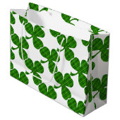 Lucky Shamrock Grote Geschenktas Large Cadeautasje (Voorkant Gekanteld)