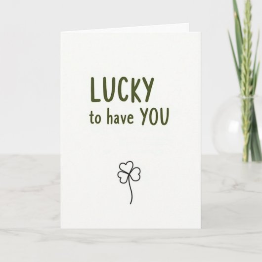 Lucky Shamrock Hartpatroonkaart Kaart (Voorkant)