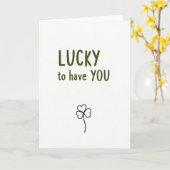Lucky Shamrock Hartpatroonkaart Kaart (Gele Bloem)