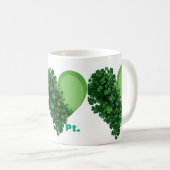 Lucky Shamrock Heart Mok | St. Patrick's Day (Voorkant rechts)