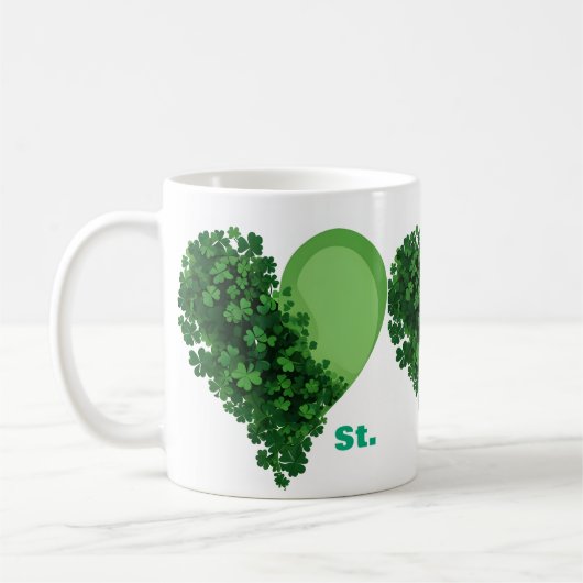 Lucky Shamrock Heart Mok | St. Patrick's Day (Links)