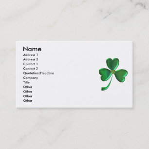 Lucky Shamrock Hearts 1 Visitekaartje