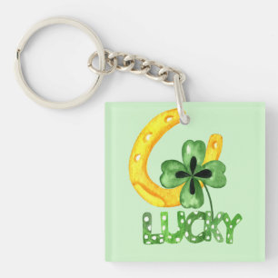 Lucky Shamrock & Hoefijzer Sleutelhanger