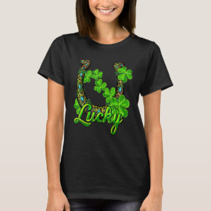 Lucky Shamrock Hoefijzer St. Patrick's Day T-shirt