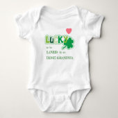 Lucky Shamrock Ierse kleinkind Romper (Voorkant)
