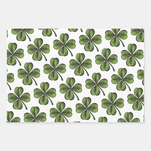 Lucky Shamrock Inpakpapier Vel (Voorkant)