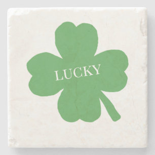 Lucky Shamrock Irish Green Painting Stone Onderzet Stenen Onderzetter