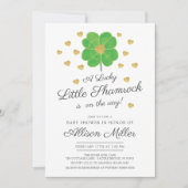 Lucky Shamrock is onderwegBaby Shower Kaart (Voorkant)