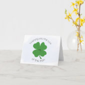 Lucky Shamrock Kaart (Gele Bloem)