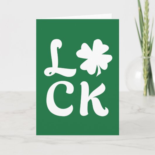 Lucky Shamrock Kaart (Voorkant)
