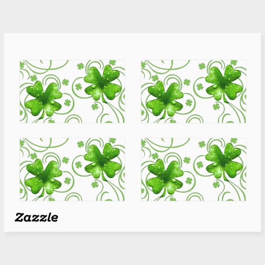 Lucky Shamrock Keepsake Rechthoekige Sticker (Vel)