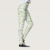 Lucky Shamrock Klaver Minimale Modern Gestreept Leggings (Rechts)