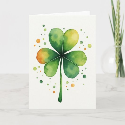 Lucky Shamrock Kunstkaart Kaart (Voorkant)