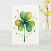 Lucky Shamrock Kunstkaart Kaart (Gele Bloem)