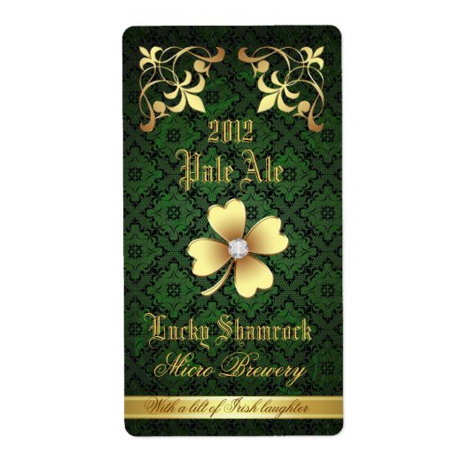 Lucky Shamrock Lace Gold Bierlabel Etiket (Voorkant)