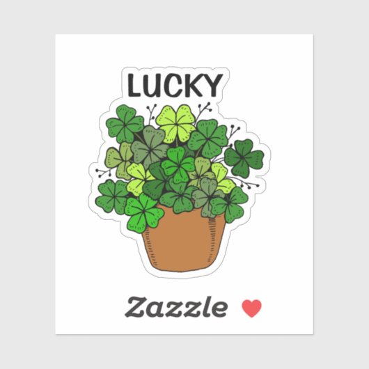 Lucky Shamrock Laptop Sticker (Vel)
