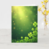 Lucky Shamrock Lente Kaart (Gele Bloem)