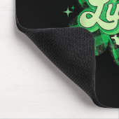 Lucky Shamrock Leopard,checkered Patricks Day Funn Muismat (Hoek)