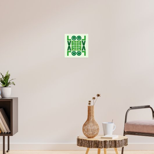 Lucky Shamrock Love Poster (Woonkamer 3)