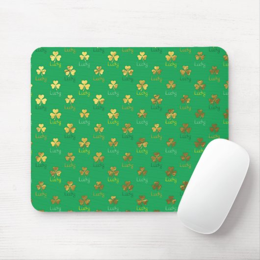 Lucky Shamrock Mousepad Muismat (Met muis)