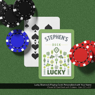 Lucky Shamrock naam gepersonaliseerd Pokerkaarten