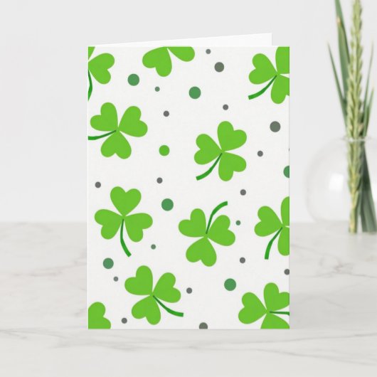 Lucky Shamrock Pattern Great Card Kaart (Voorkant)