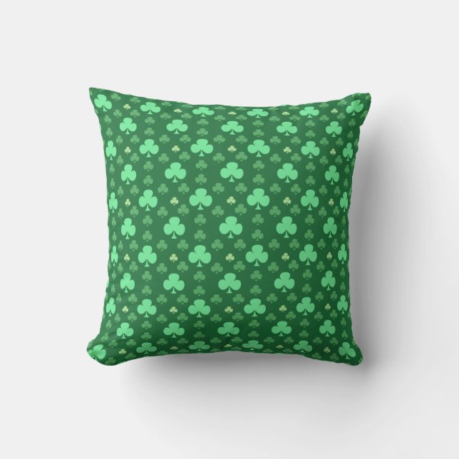 Lucky Shamrock Pattern Kussen (Voorkant)