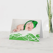 "Lucky" Shamrock Pattern Newborn Foto