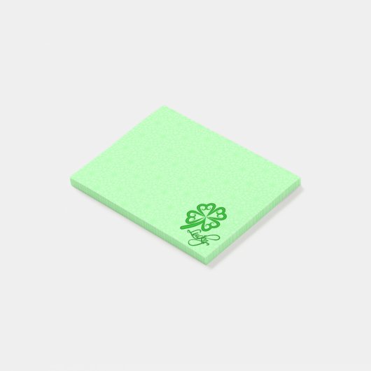 Lucky Shamrock Post-it® Notes (Schuin)
