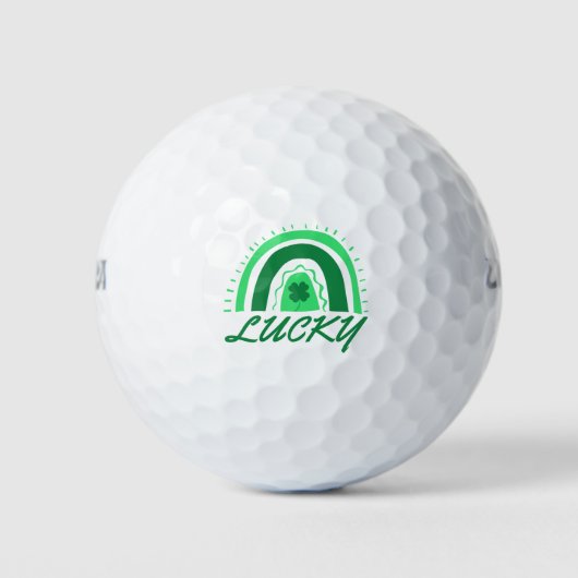 Lucky Shamrock Rainbow Golfballen (Voorkant)