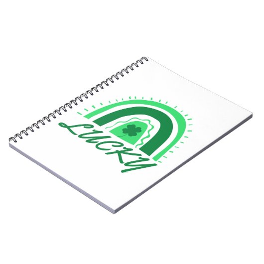 Lucky Shamrock Rainbow Notitieboek (Linkerzijde)