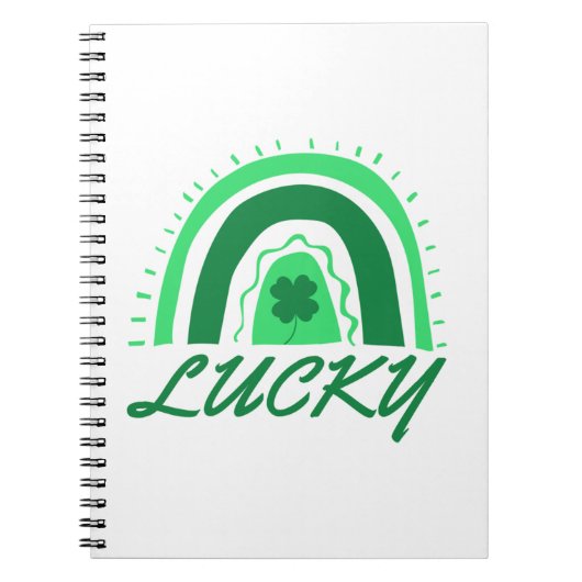 Lucky Shamrock Rainbow Notitieboek (Voorkant)