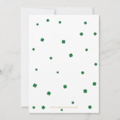 Lucky Shamrock Rainbow St Patrick Girl Birthday Kaart (Achterkant)