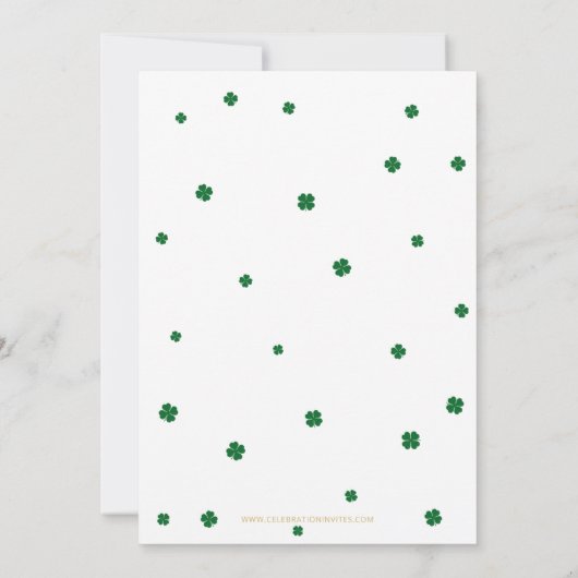 Lucky Shamrock Rainbow St Patrick Girl Birthday Kaart (Achterkant)