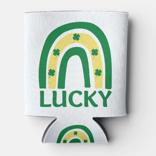 Lucky Shamrock Rainbow St Patricks Blikjeskoeler (Voorkant)
