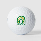 Lucky Shamrock Rainbow St Patricks Golfballen (Voorkant)