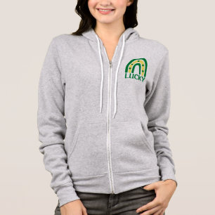 Lucky Shamrock Rainbow St Patricks Hoodie