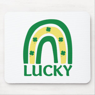 Lucky Shamrock Rainbow St Patricks Muismat