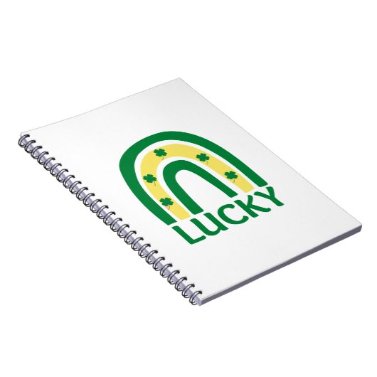 Lucky Shamrock Rainbow St Patricks Notitieboek (Rechterzijde)